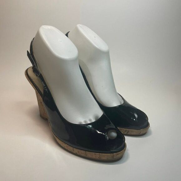 Franco Sarto Open Toed Wedge Size 8 - Picture 1 of 10